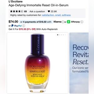 L'Occitane 
Age-Defying Immortelle Reset Oil-in-Serum